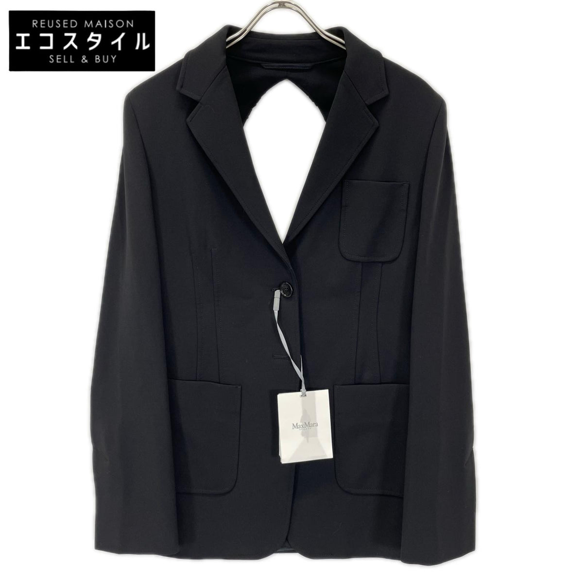 Max Mara マックスマーラ 25-26AW 25119110236 ブラック バック穴デザイン スーツジャケット ジャケット