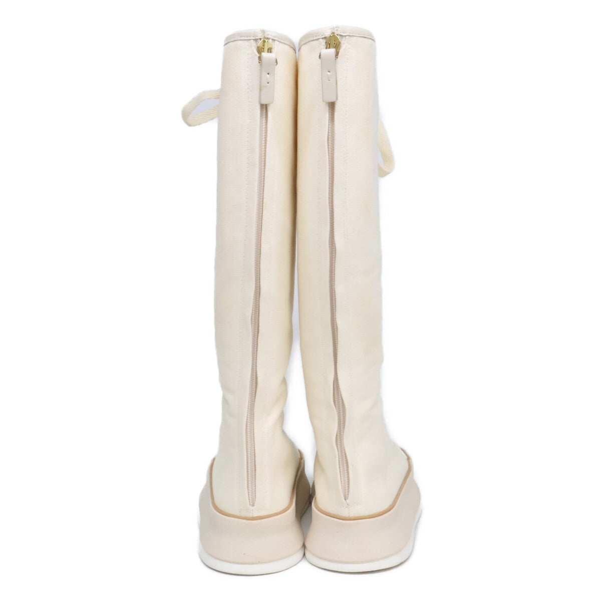 Max Mara マックスマーラ 2414791031600 キャンバス レースアップ ロングブーツ シューズ