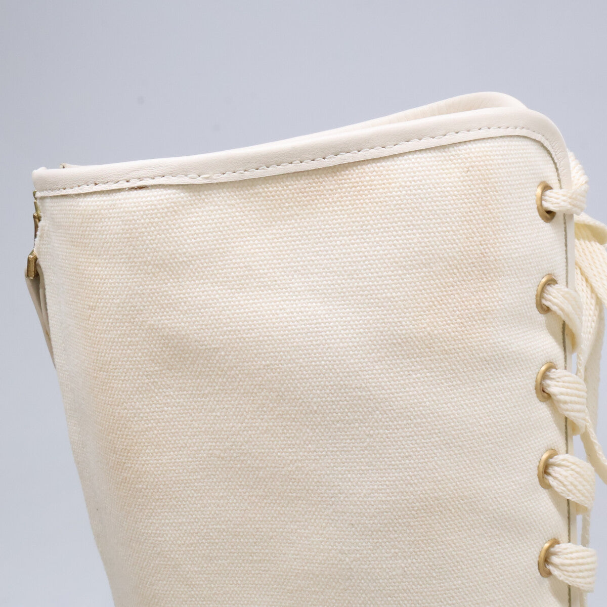 Max Mara マックスマーラ 2414791031600 キャンバス レースアップ ロングブーツ シューズ