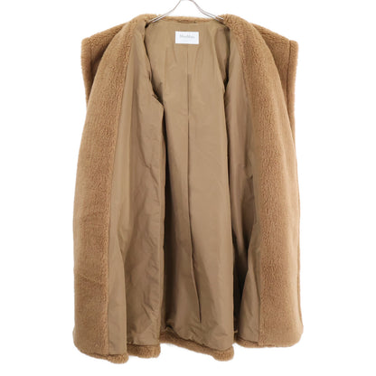 Max Mara マックスマーラ 【美品/国内正規】23101644366 APOGEO キャメルｘシルク テディベア フーディ コート