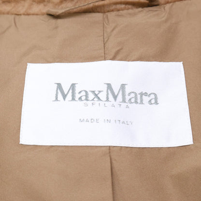 Max Mara マックスマーラ 【美品/国内正規】23101644366 APOGEO キャメルｘシルク テディベア フーディ コート