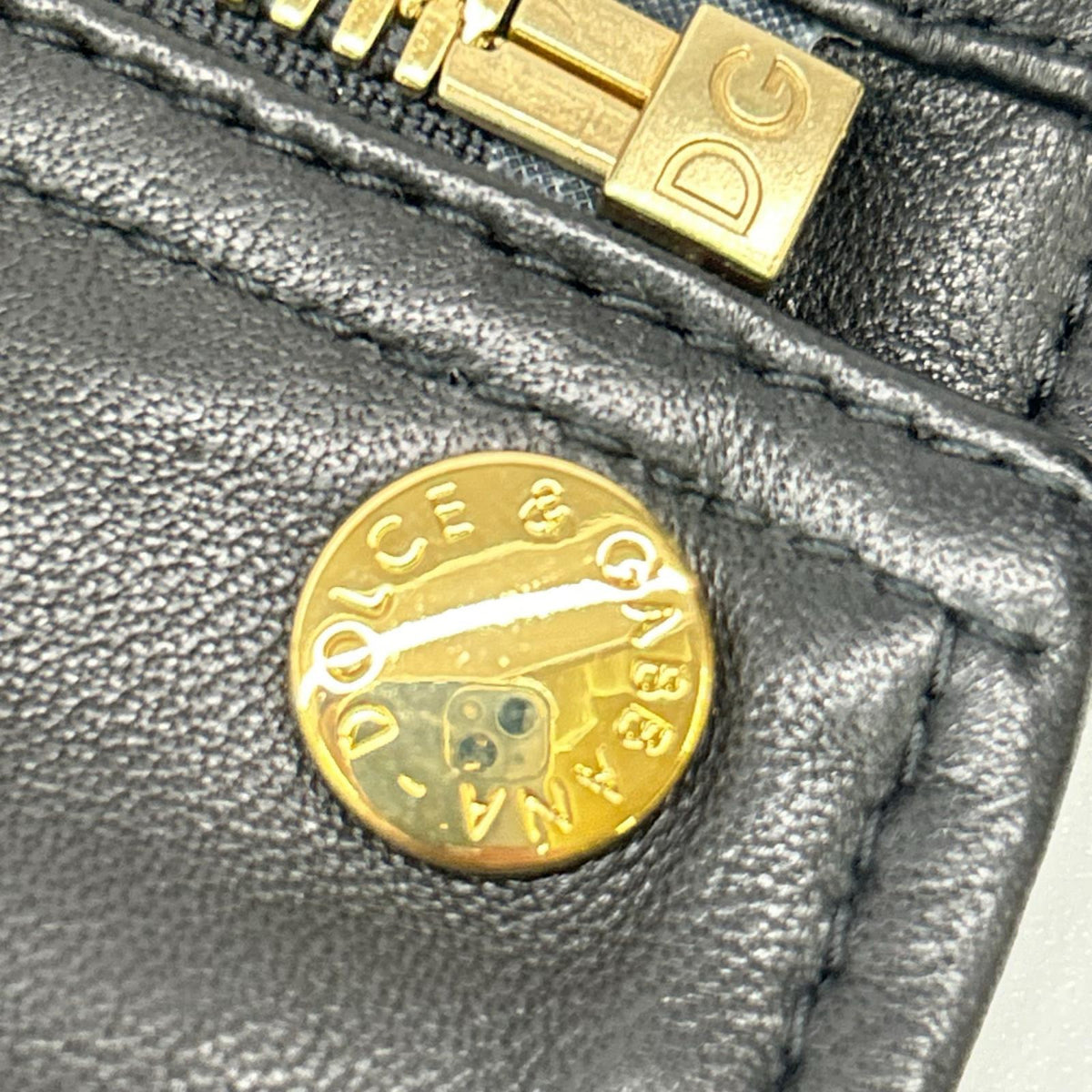 DOLCE&GABBANA ドルチェアンドガッバーナ F9829L/FUL89 ブラック×レオパ ラムレザーライダースジャケット ジャケット