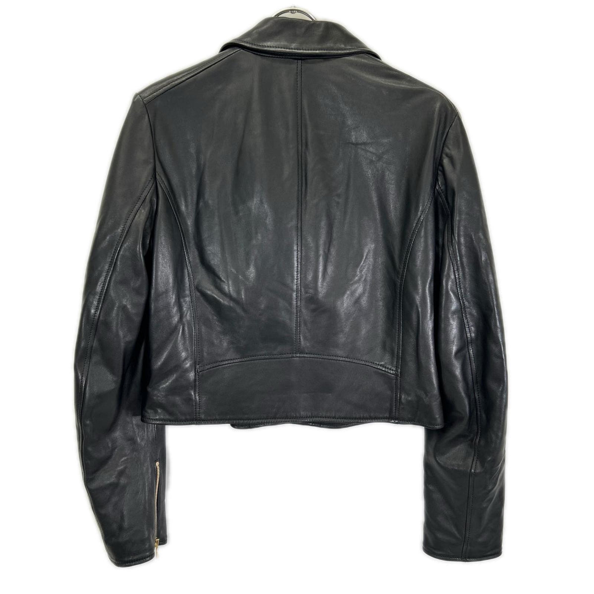 DOLCE&GABBANA ドルチェアンドガッバーナ F9829L/FUL89 ブラック×レオパ ラムレザーライダースジャケット ジャケット