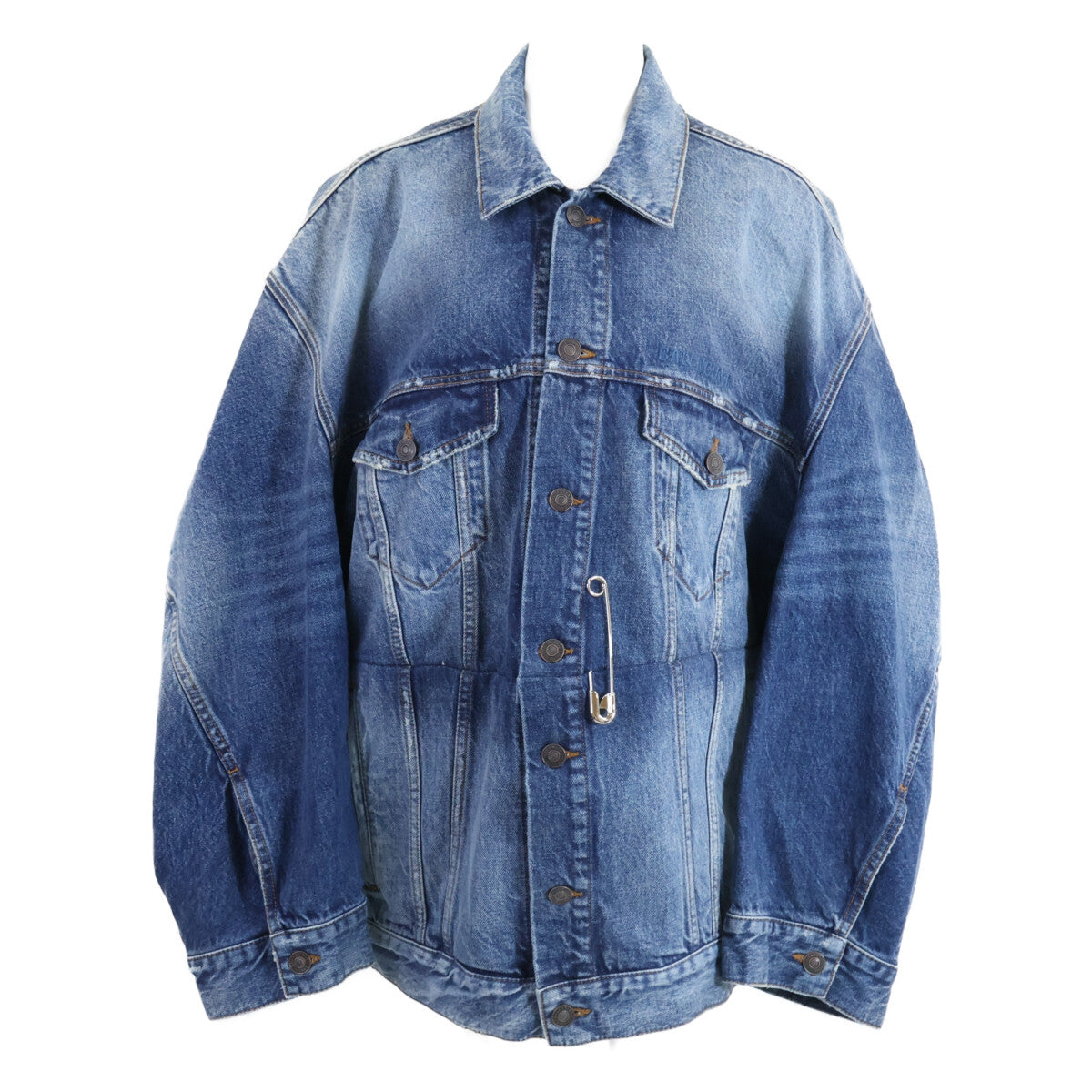 BALENCIAGA バレンシアガ 【美品/国内正規】708451 Twisted Jacket ユニフィット ツイステッド デニムジャケット ジャケット