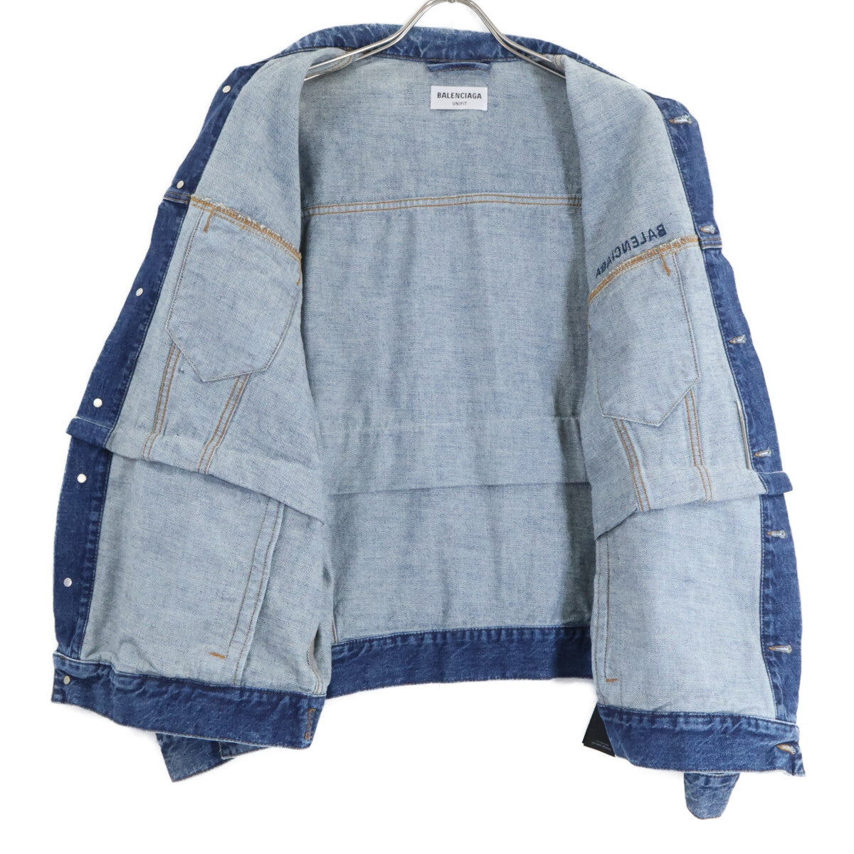 BALENCIAGA バレンシアガ 【美品/国内正規】708451 Twisted Jacket ユニフィット ツイステッド デニムジャケット ジャケット