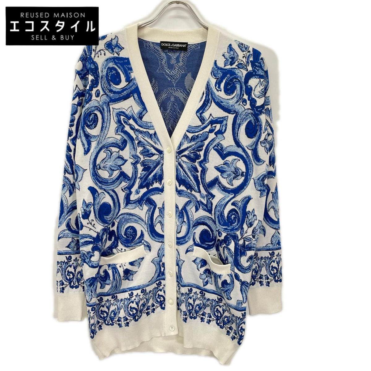 DOLCE&GABBANA ドルチェアンドガッバーナ 26SS FXH20T/JASV0 マヨリカモチーフ シルクカーディガン トップス