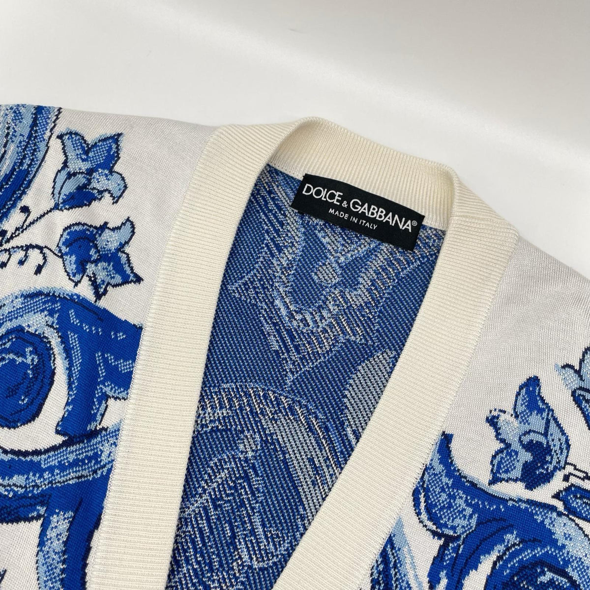 DOLCE&GABBANA ドルチェアンドガッバーナ 26SS FXH20T/JASV0 マヨリカモチーフ シルクカーディガン トップス