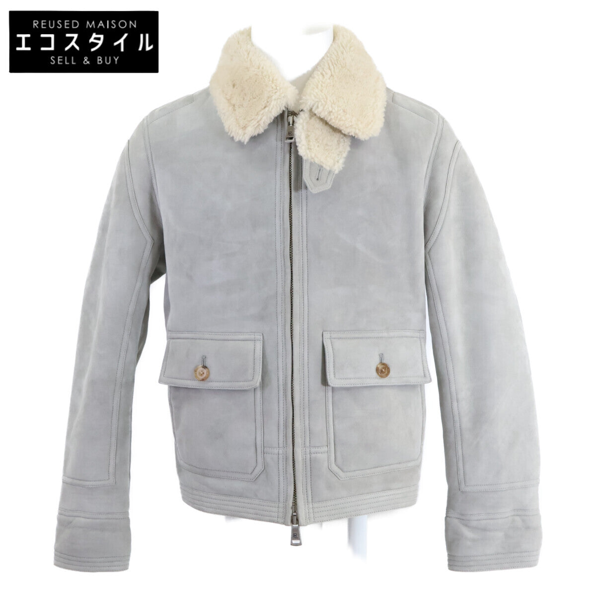 RalphLauren PURPLE LABEL ラルフローレン パープルレーベル 【美品/国内正規】羊革 ジップアップ ムートンジャケット ジャケット