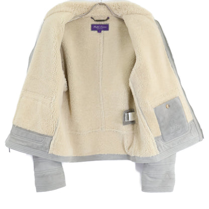 RalphLauren PURPLE LABEL ラルフローレン パープルレーベル 【美品/国内正規】羊革 ジップアップ ムートンジャケット ジャケット