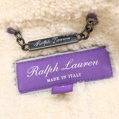 RalphLauren PURPLE LABEL ラルフローレン パープルレーベル 【美品/国内正規】羊革 ジップアップ ムートンジャケット ジャケット
