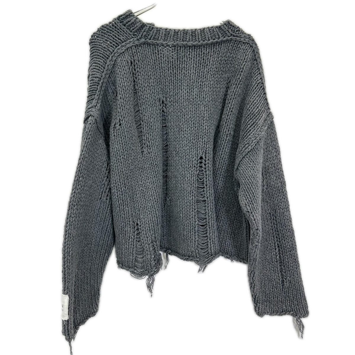 DOLCE&GABBANA ドルチェアンドガッバーナ GXO82T/JEMV1 RE-EDITION グレー ダメージ加工セーター トップス