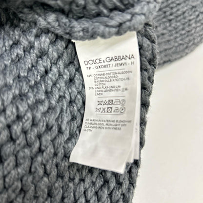 DOLCE&GABBANA ドルチェアンドガッバーナ GXO82T/JEMV1 RE-EDITION グレー ダメージ加工セーター トップス