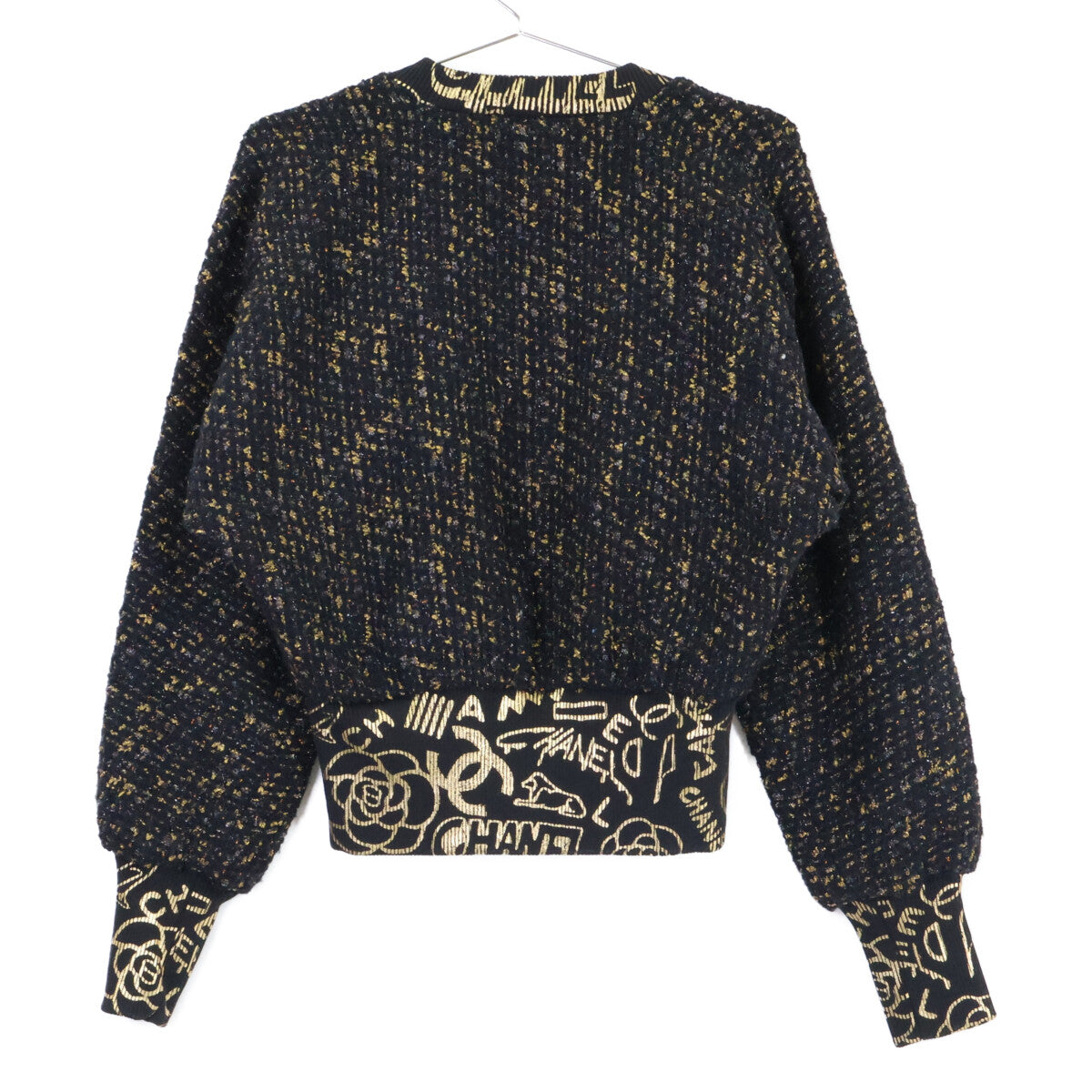 CHANEL シャネル 【美品/国内正規】P61818V47066 ツイード Vネック 長袖ニットセーター トップス