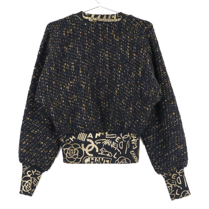 CHANEL シャネル 【美品/国内正規】P61818V47066 ツイード Vネック 長袖ニットセーター トップス
