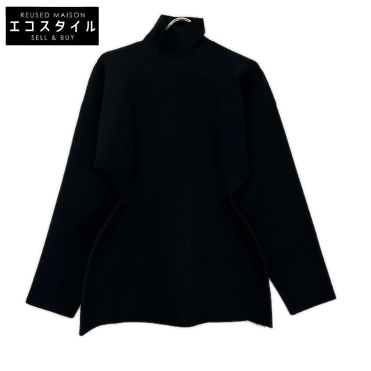 BALENCIAGA バレンシアガ 725284 22年 ブラック アワーグラス タートルネック スウェット トップス