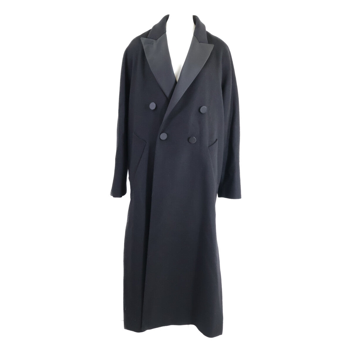 Max Mara マックスマーラ 【美品/国内正規】10160117600 ブラックタグ カシミヤ ピークドラペル チェスター コート