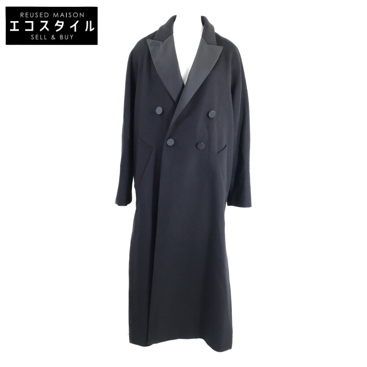 Max Mara マックスマーラ 【美品/国内正規】10160117600 ブラックタグ カシミヤ ピークドラペル チェスター コート