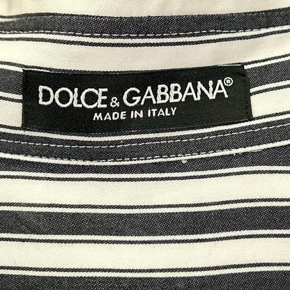DOLCE&GABBANA ドルチェアンドガッバーナ F5P52T/GDAI9 フェイクパールボタン 袖スパンコール シャツ トップス