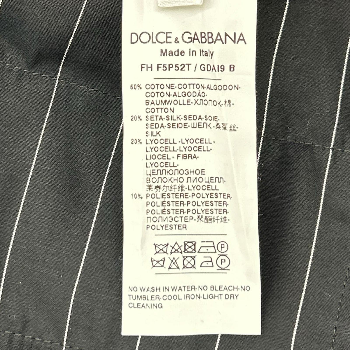 DOLCE&GABBANA ドルチェアンドガッバーナ F5P52T/GDAI9 フェイクパールボタン 袖スパンコール シャツ トップス