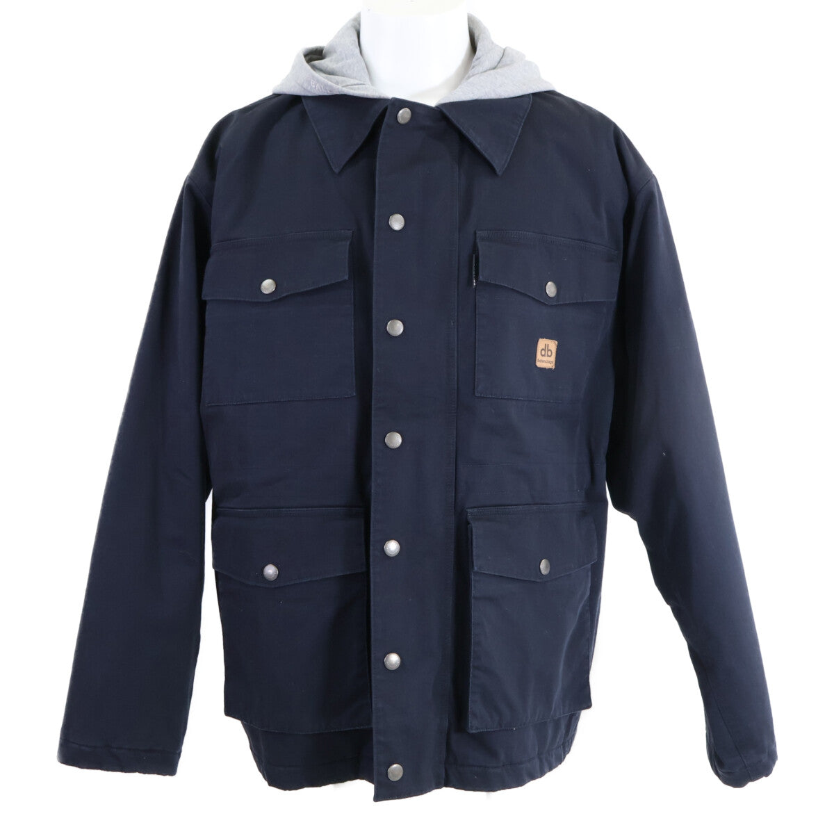 BALENCIAGA バレンシアガ 【美品/国内正規/23年製】755623 TOP08 DOUBLE B ワークウェアパーカー ブルゾン ジャケット