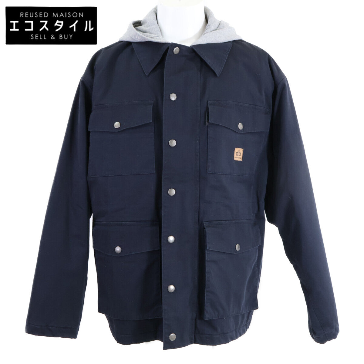 BALENCIAGA バレンシアガ 【美品/国内正規/23年製】755623 TOP08 DOUBLE B ワークウェアパーカー ブルゾン ジャケット