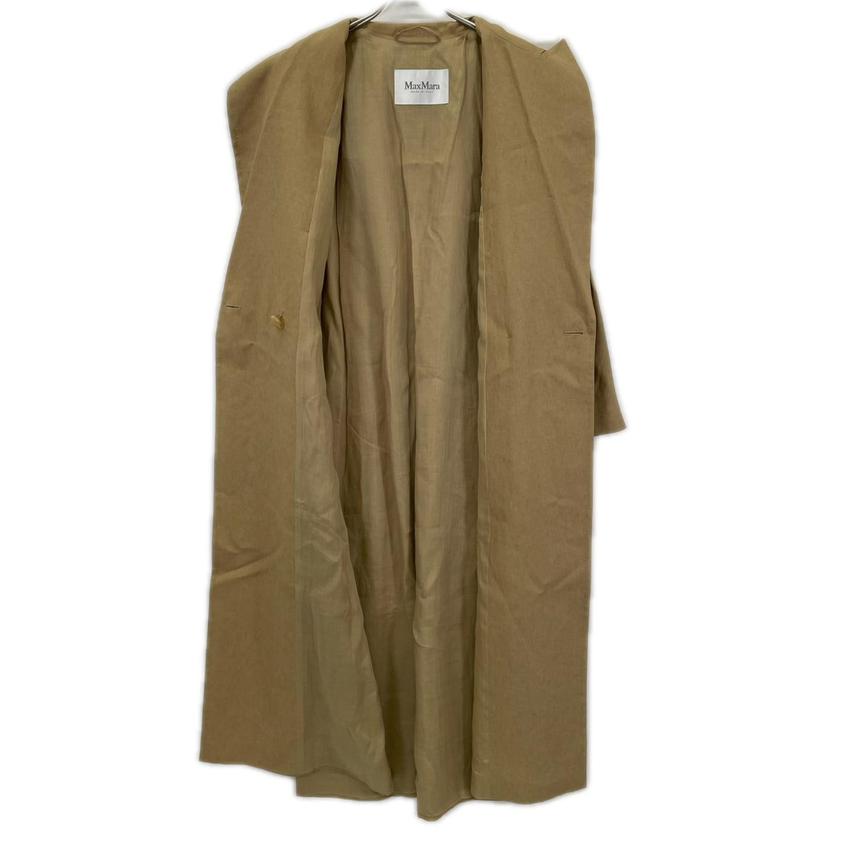 Max Mara マックスマーラ 112101126 ベージュ　ピュアリネン アトリエリネンコート　トレンチコート コート