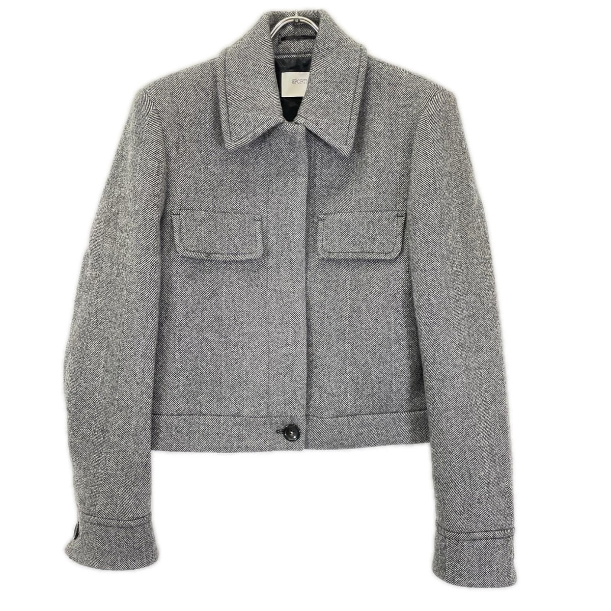 SPORTMAX スポーツマックス 24220460626 グレー ヘリンボーン ブルゾン ジャケット ジャケット