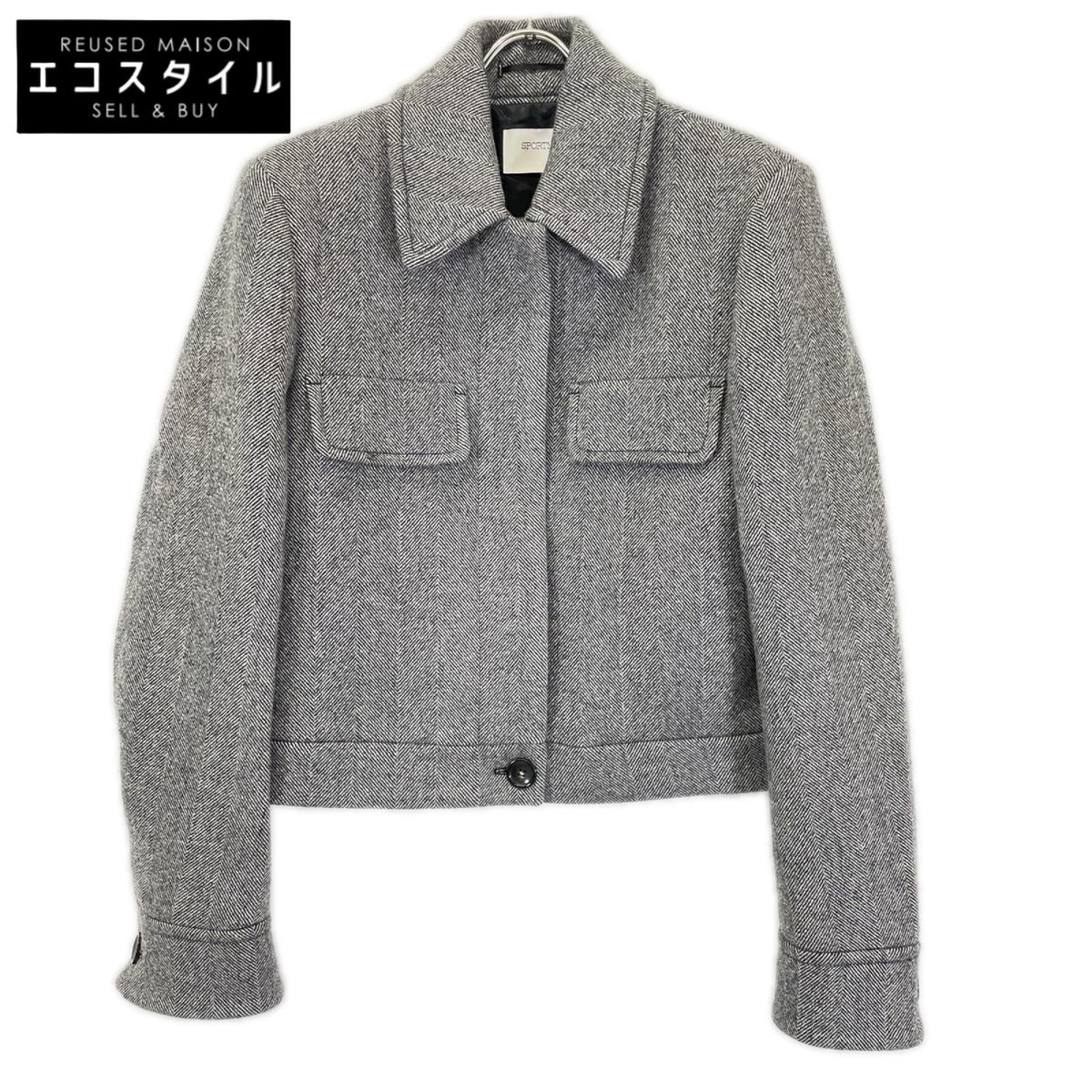 SPORTMAX スポーツマックス 24220460626 グレー ヘリンボーン ブルゾン ジャケット ジャケット