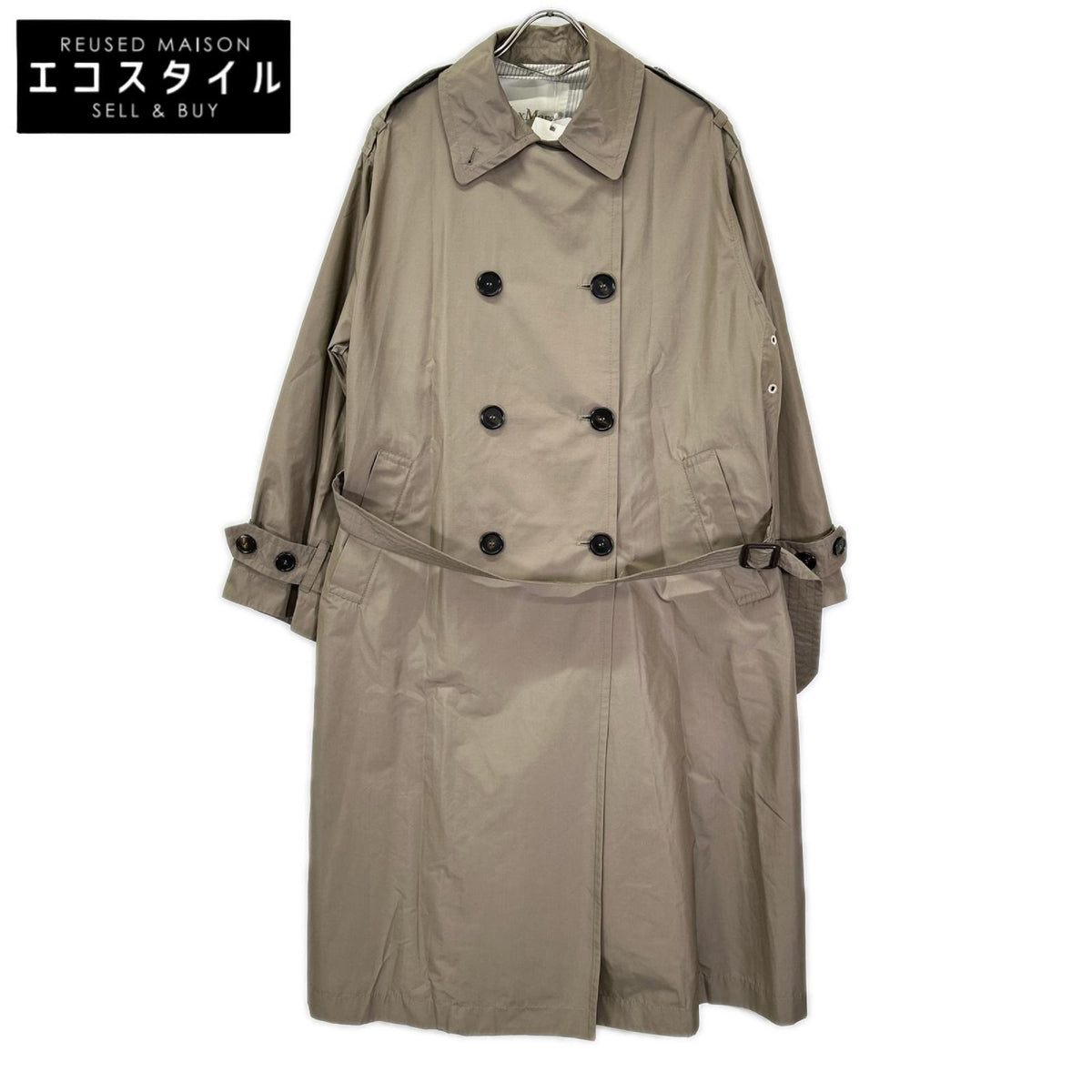 Max Mara マックスマーラ 902103176 24SS 【THE CUBE】ブラウン オーバーサイズ トレンチコート コート