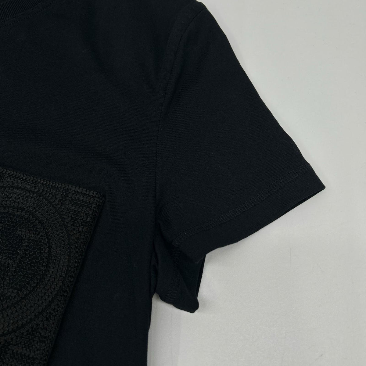 HERMES エルメス 6E4615DA ブラック H刺繍 コットン Tシャツ トップス