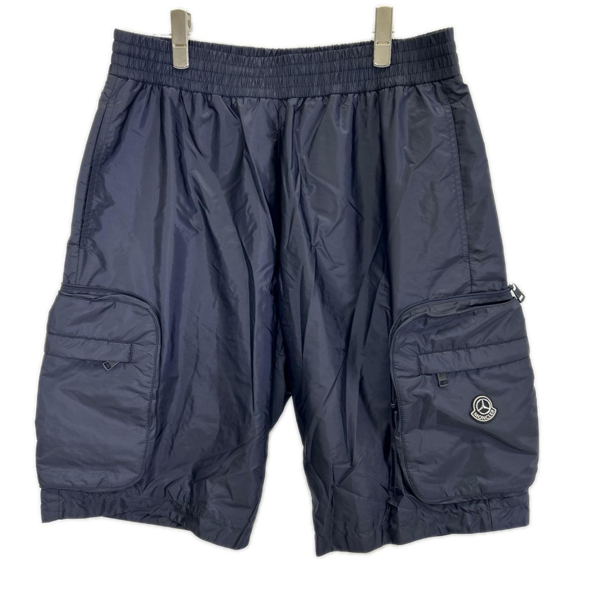 MONCLER モンクレール 【×MERCEDES-BENZ BY NIGO】 24年製 ネイビー ナイロン BERMUDA/バミューダ ショートパンツ ボトムス