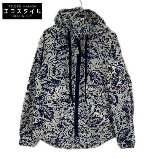 MONCLER モンクレール 22SS ホワイト×ネイビー ボタニカル EBIZO ジップアップジャケット ジャケット