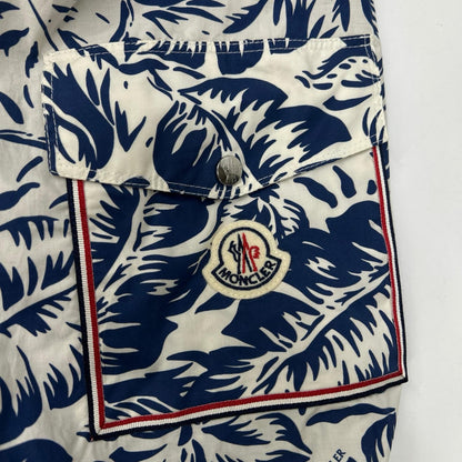 MONCLER モンクレール 22SS ホワイト×ネイビー ボタニカル EBIZO ジップアップジャケット ジャケット