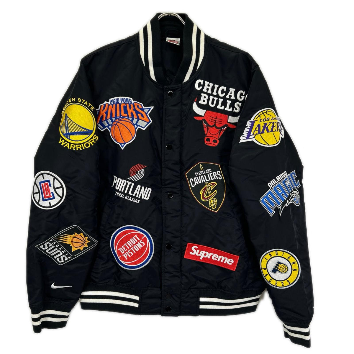 Supreme シュプリーム 【×NIKE】【×NBA】18SS AO3631-010 ブラック ナイロン ウォームアップジャケット スタジアムジャケット ジャケット