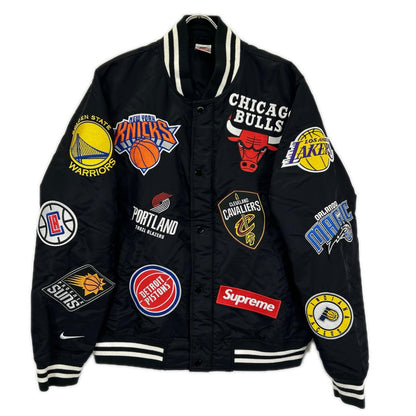 Supreme シュプリーム 【×NIKE】【×NBA】18SS AO3631-010 ブラック ナイロン ウォームアップジャケット スタジアムジャケット ジャケット