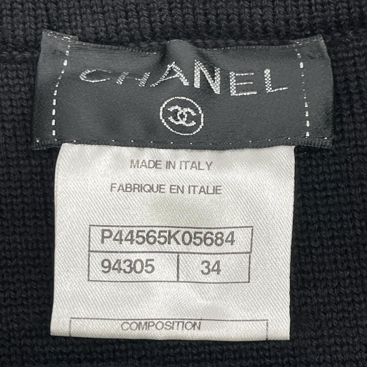 CHANEL シャネル P44565K05684 ブラック ウール100 ココマーク ミニスカート スカート