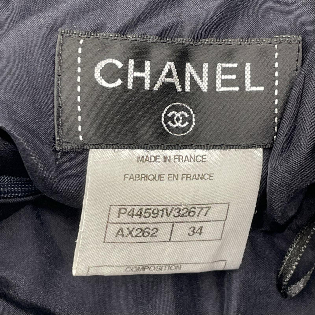 CHANEL シャネル P44591V32677 ネイビー ウール100 ココマークボタン ポケットデザイン スカート スカート