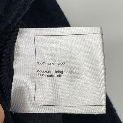 CHANEL シャネル P44591V32677 ネイビー ウール100 ココマークボタン ポケットデザイン スカート スカート