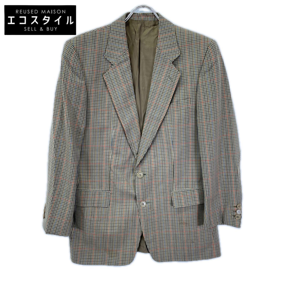 Adriano Cifonelli アドリアーノチフォネリ 80s-90s ブラウン Scabal Super 100 ヴィンテージ チェック ジャケット ジャケット