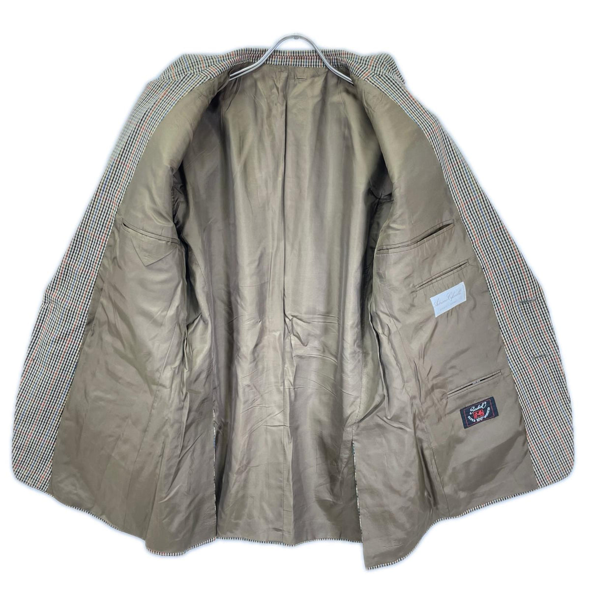 Adriano Cifonelli アドリアーノチフォネリ 80s-90s ブラウン Scabal Super 100 ヴィンテージ チェック ジャケット ジャケット