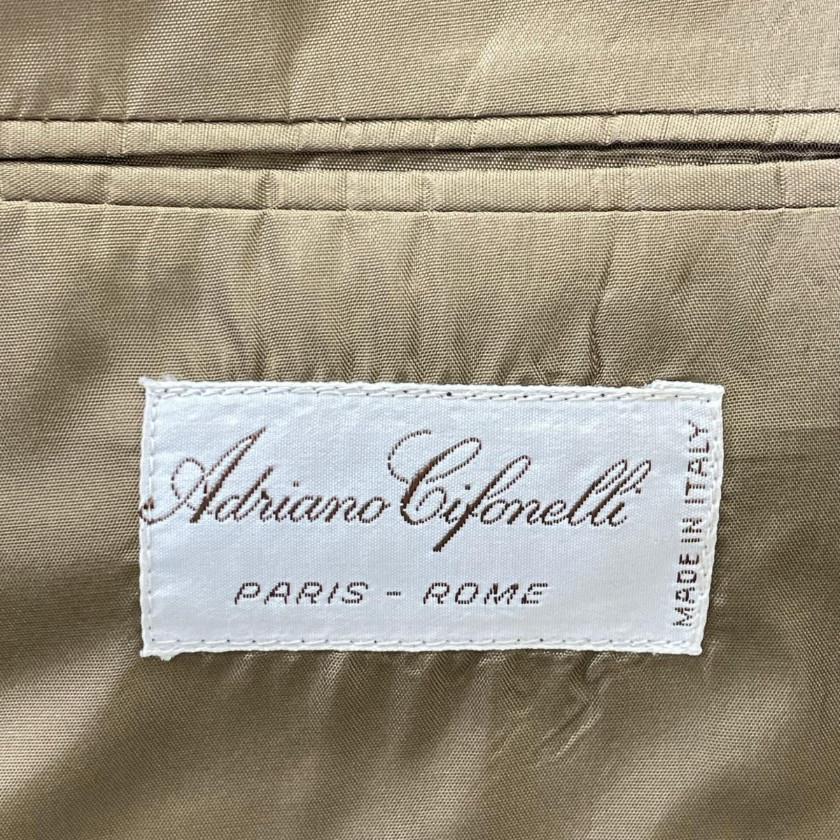 Adriano Cifonelli アドリアーノチフォネリ 80s-90s ブラウン Scabal Super 100 ヴィンテージ チェック ジャケット ジャケット