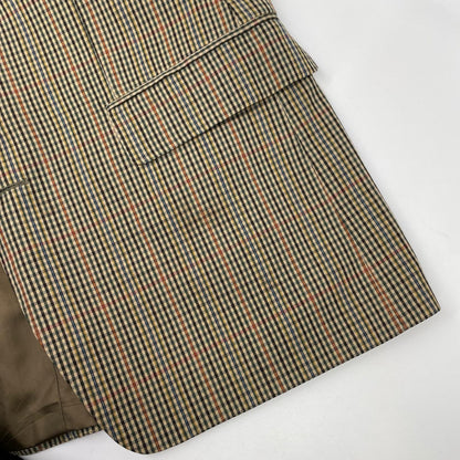 Adriano Cifonelli アドリアーノチフォネリ 80s-90s ブラウン Scabal Super 100 ヴィンテージ チェック ジャケット ジャケット