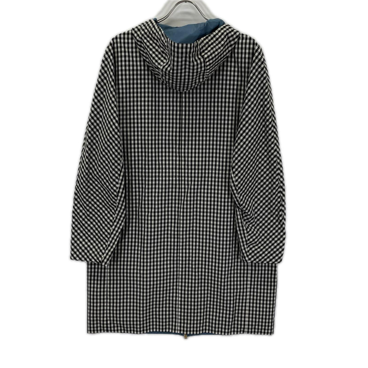 HERNO ヘルノ PA0020D ブルー×ホワイト チェック リバーシブルコート コート