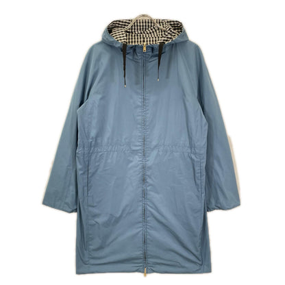 HERNO ヘルノ PA0020D ブルー×ホワイト チェック リバーシブルコート コート