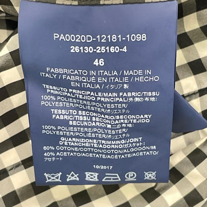 HERNO ヘルノ PA0020D ブルー×ホワイト チェック リバーシブルコート コート