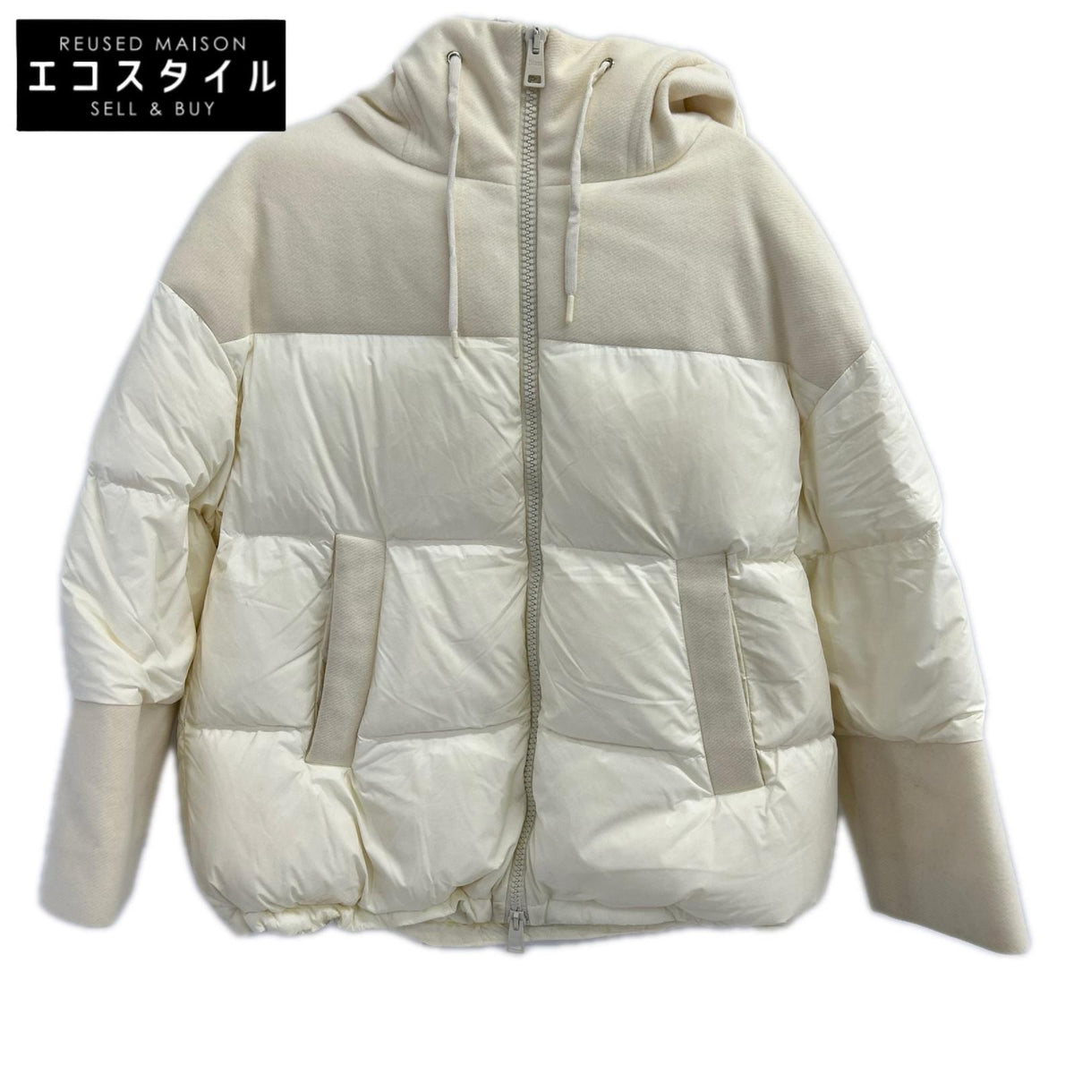 HERNO ヘルノ PI001538D ホワイト ウールコンビショートダウンジャケット ジャケット