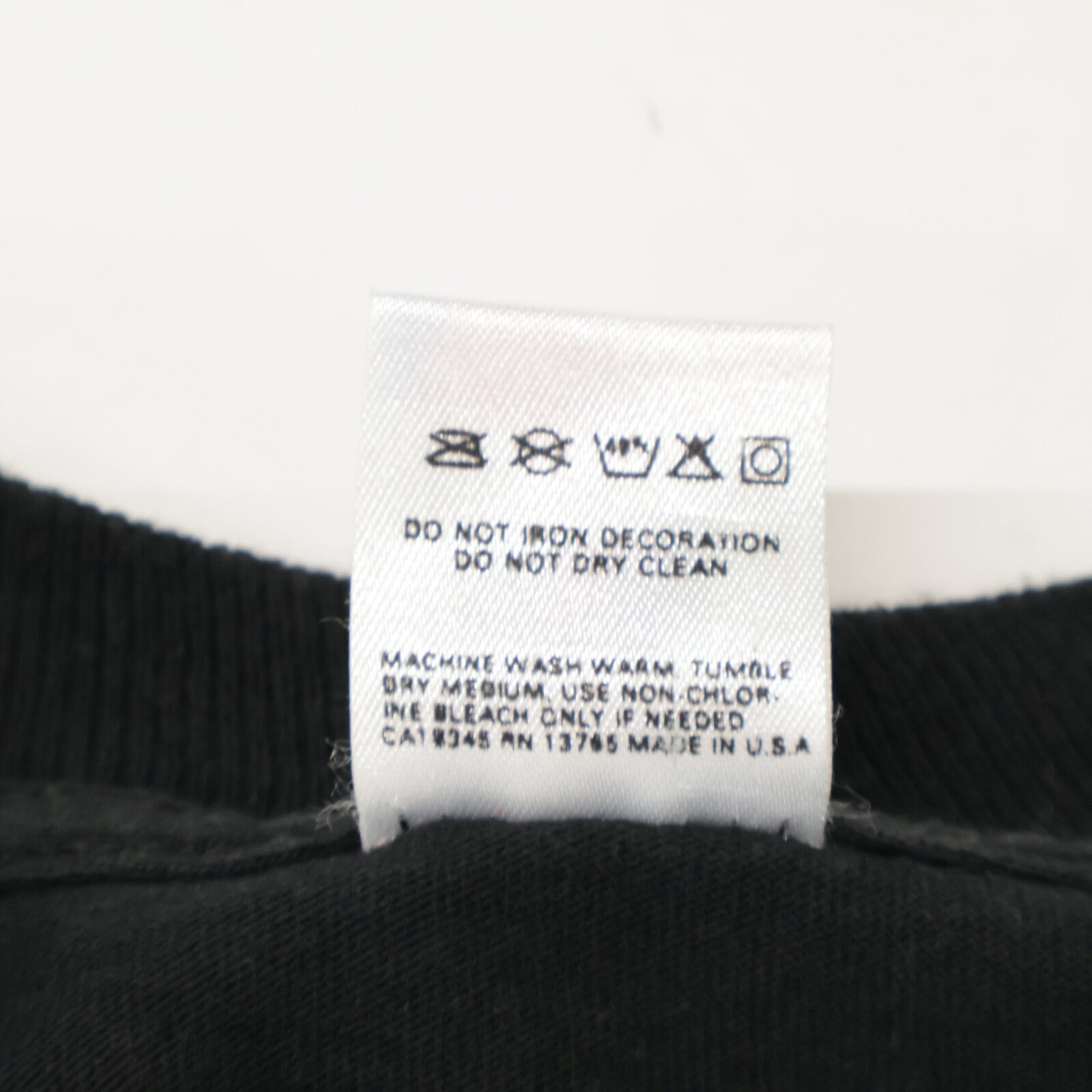 FRUIT OF THE LOOM Black 90's Single Stitch social Tees inc Print T-shirt Tops L Men's