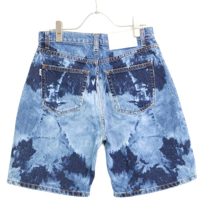 MSGM Blue All-over Pattern Denim Shorts Bottoms 38 Women's
