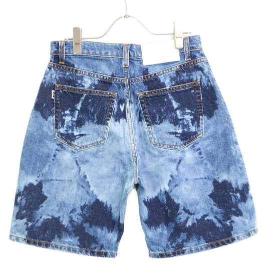 MSGM Blue All-over Pattern Denim Shorts Bottoms 38 Women's