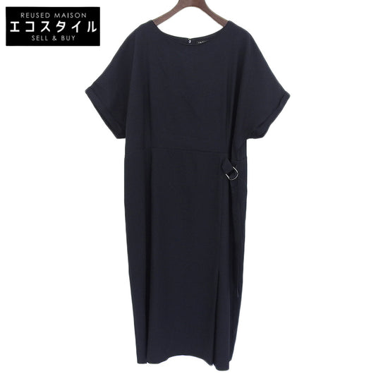 Excellent Condition Linen-Look Style-Enhancing Dress for Women, Navy, 127-58013 24SS Dress - Women